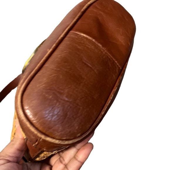 Fossil‎ Vintage Reissue Cane Wicker & Leather Bucket Crossbody Bag - Picture 12 of 13